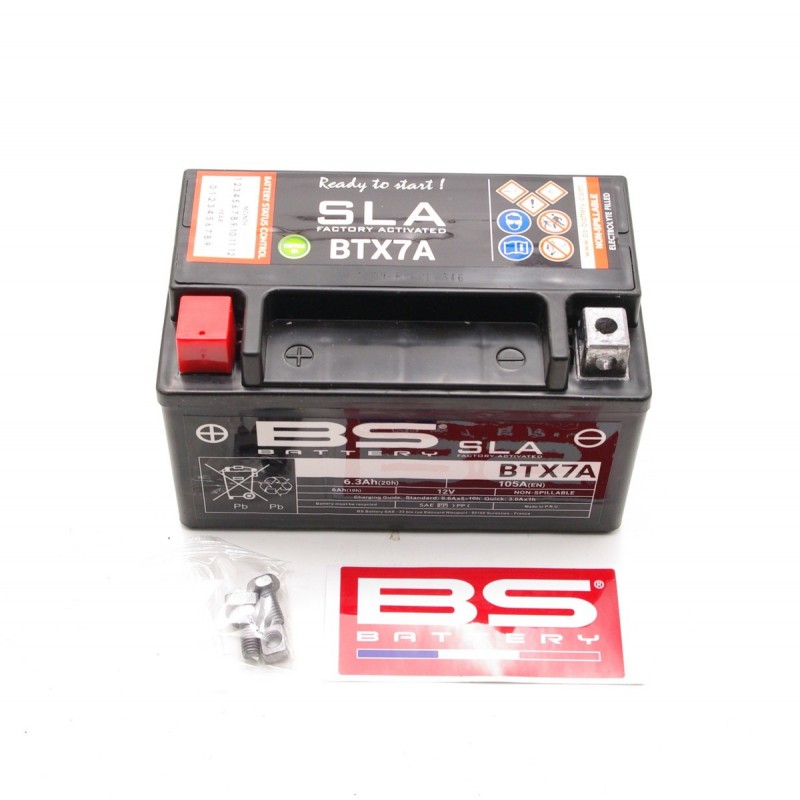 Batterie scooter Chinois BS YTX7A-BS / BTX7A-BS 12 volts 6 Ah