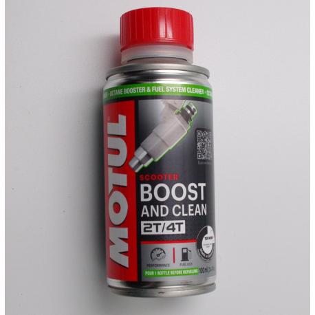 Boost octane et nettoyant du circuit d alimentation d essence scooter MOTUL 100ML